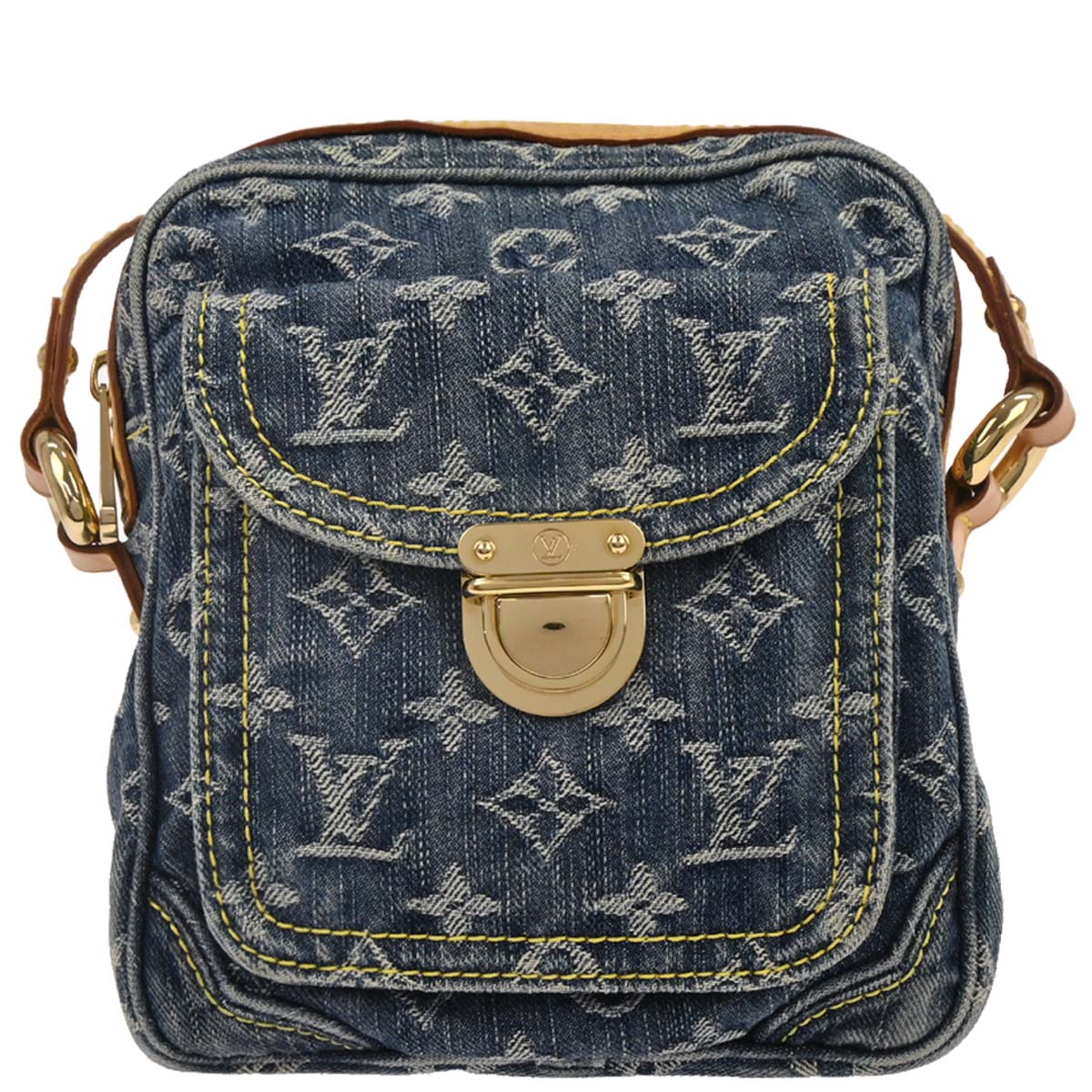 Louis Vuitton Blue Monogram Denim Camera Bag M95348