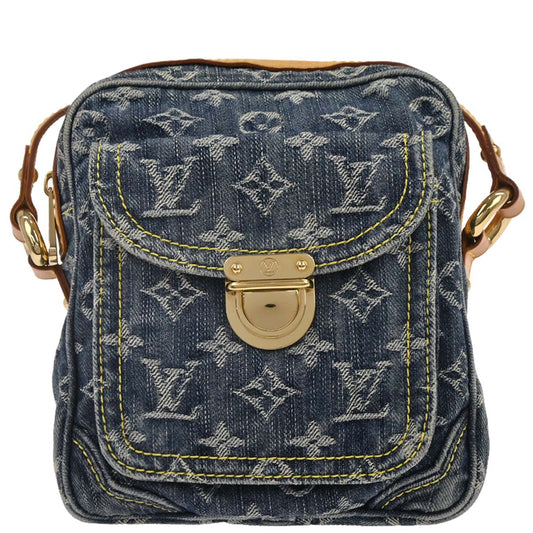 Louis Vuitton Blue Monogram Denim Camera Bag M95348