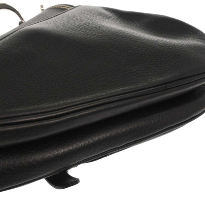 Christian Dior Black Leather Saddle Handbag