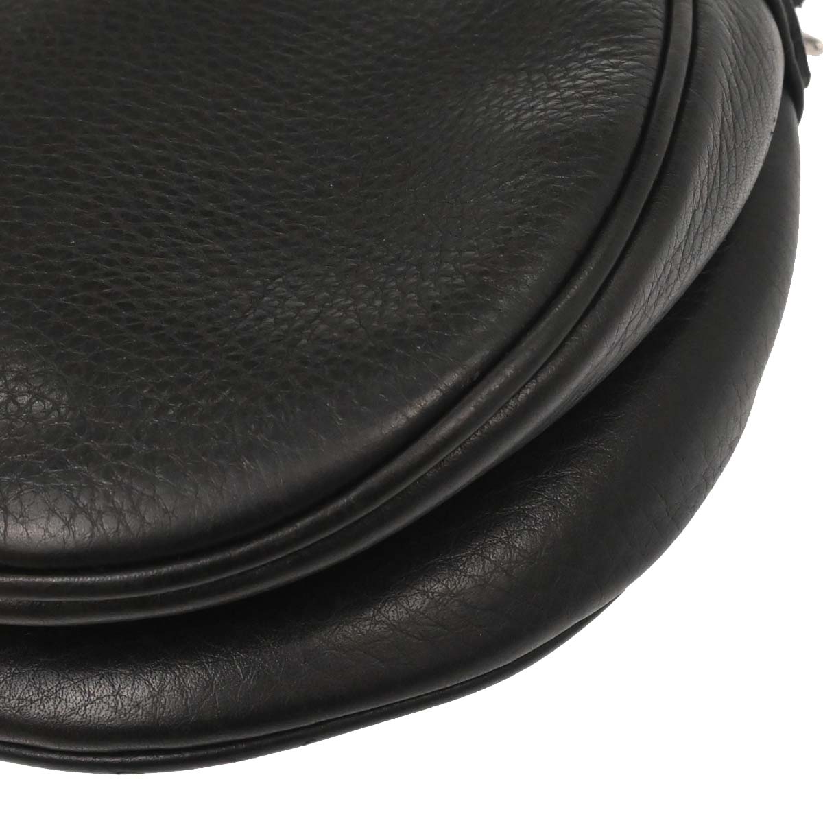 Christian Dior Black Leather Saddle Handbag