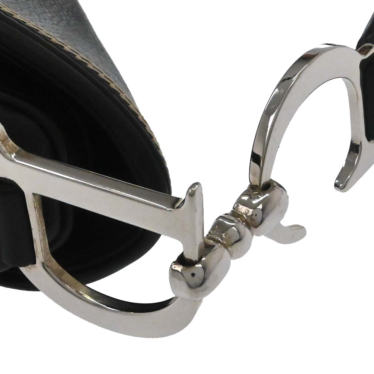 Christian Dior Black Leather Saddle Handbag