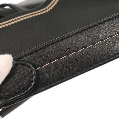 Christian Dior Black Leather Saddle Handbag
