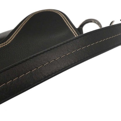 Christian Dior Black Leather Saddle Handbag