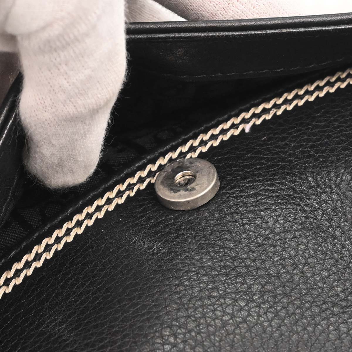 Christian Dior Black Leather Saddle Handbag