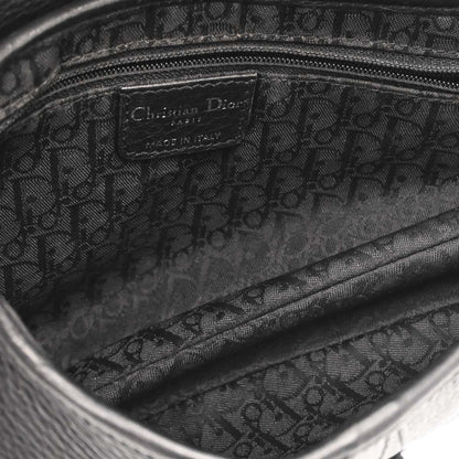 Christian Dior Black Leather Saddle Handbag