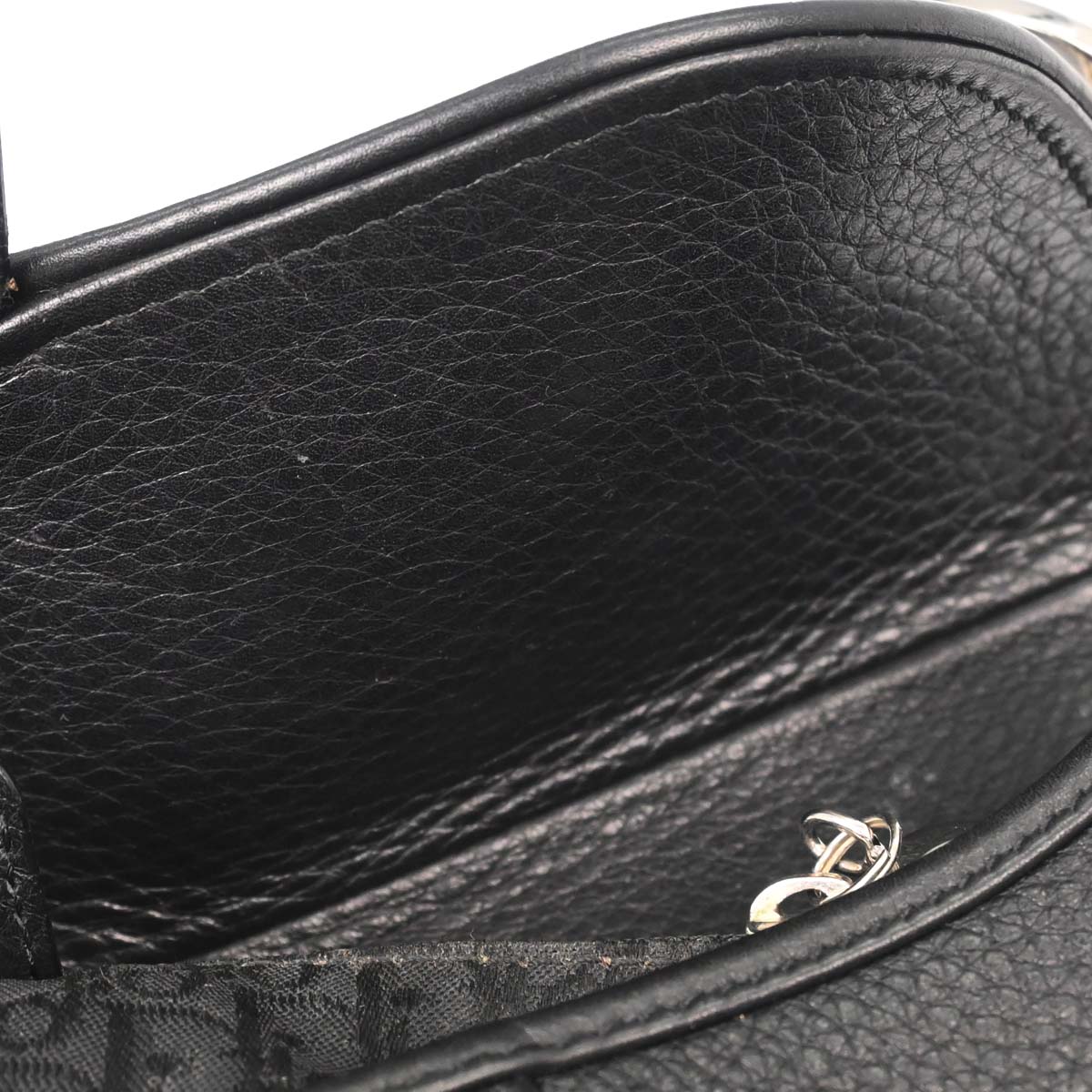 Christian Dior Black Leather Saddle Handbag