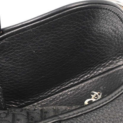 Christian Dior Black Leather Saddle Handbag