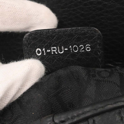 Christian Dior Black Leather Saddle Handbag