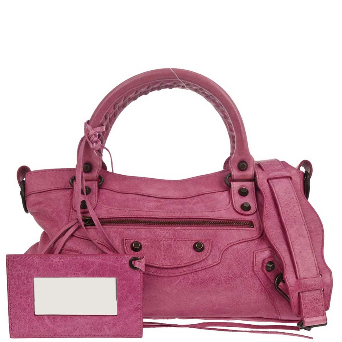 Balenciaga Pink Lambskin The First 2way Shoulder Handbag