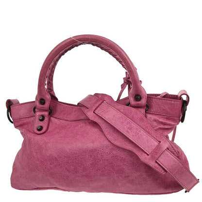 Balenciaga Pink Lambskin The First 2way Shoulder Handbag