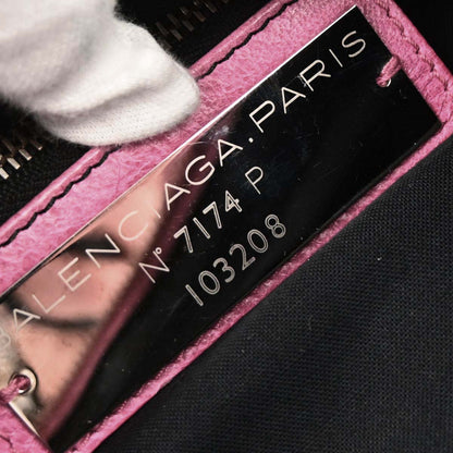 Balenciaga Pink Lambskin The First 2way Shoulder Handbag