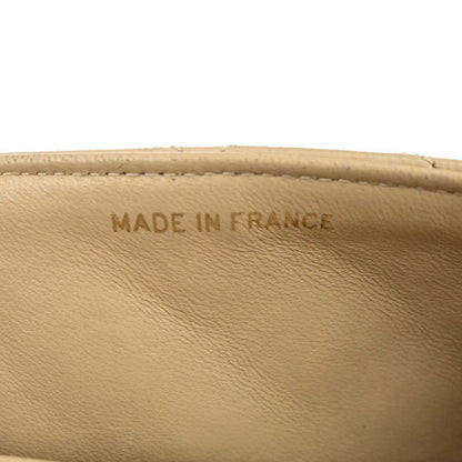 Chanel Beige Lambskin Classic Square Flap Shoulder Bag 20