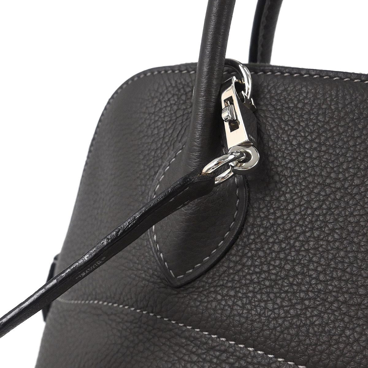 Hermes Graphite Taurillon Clemence Bolide 31 2way Shoulder Handbag