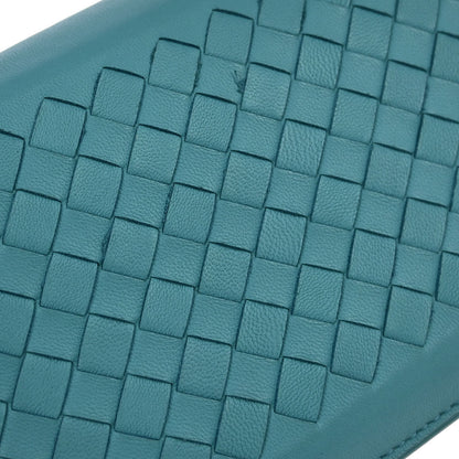 Bottega Veneta Blue Lambskin Intrecciato WOC Shoulder Bag