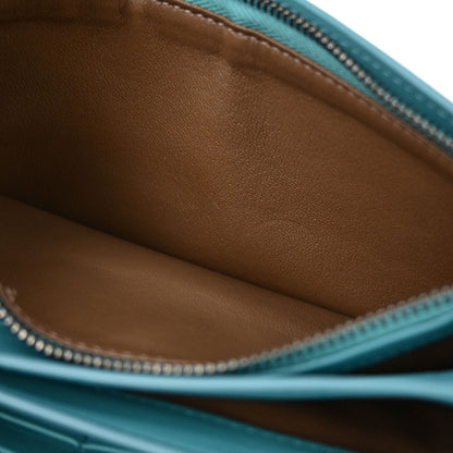 Bottega Veneta Blue Lambskin Intrecciato WOC Shoulder Bag