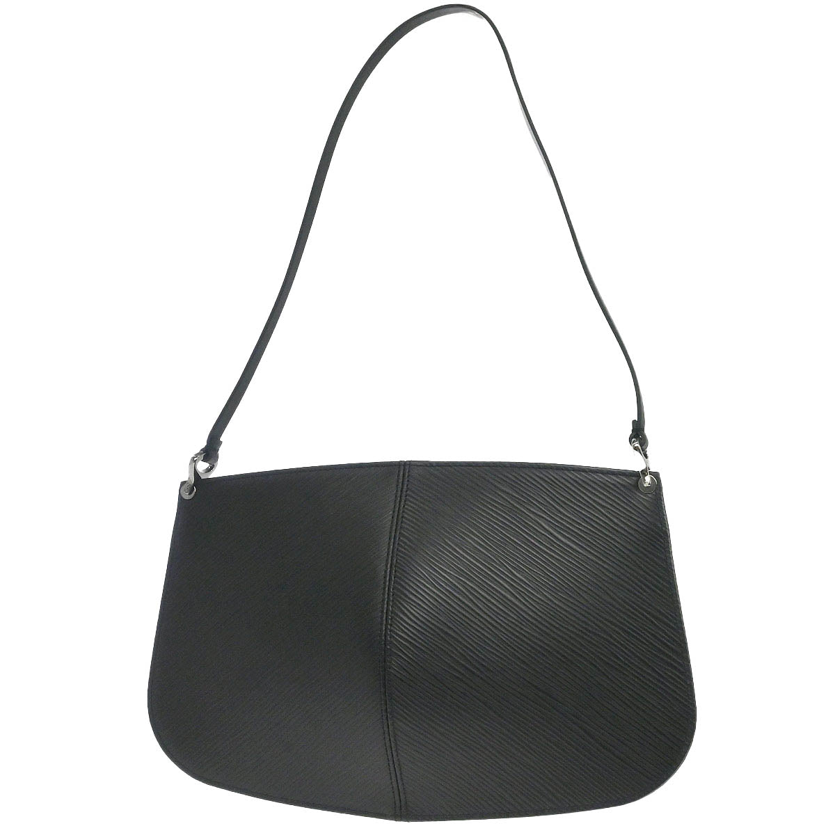 Louis Vuitton Black Epi Pochette Demi-lune Handbag M52622