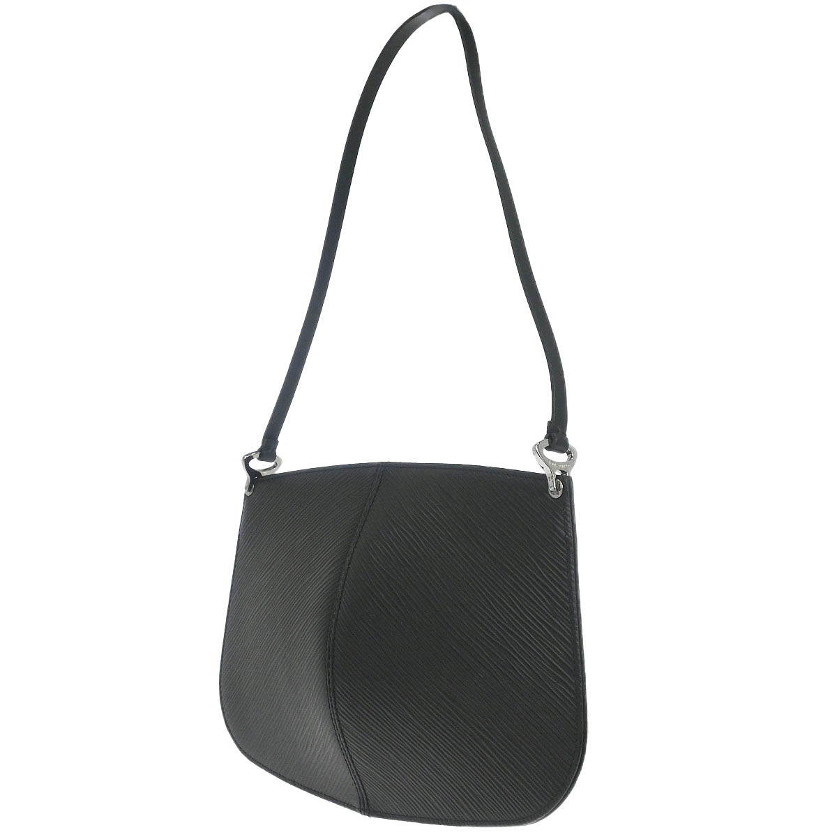 Louis Vuitton Black Epi Pochette Demi-lune Handbag M52622