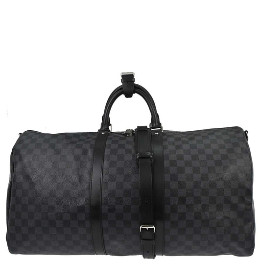 Louis Vuitton Damier Keepall Bandouliere 55 Shoulder Duffle Bag N41413
