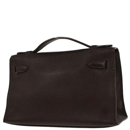 Hermes Havane Evergrain Kelly Pochette Handbag