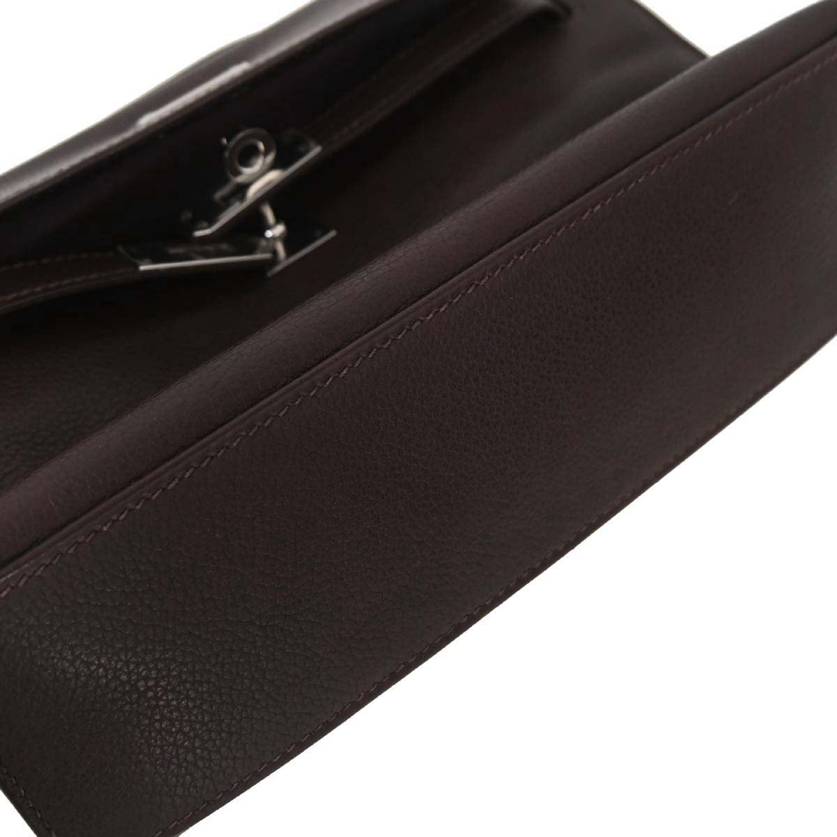 Hermes Havane Evergrain Kelly Pochette Handbag