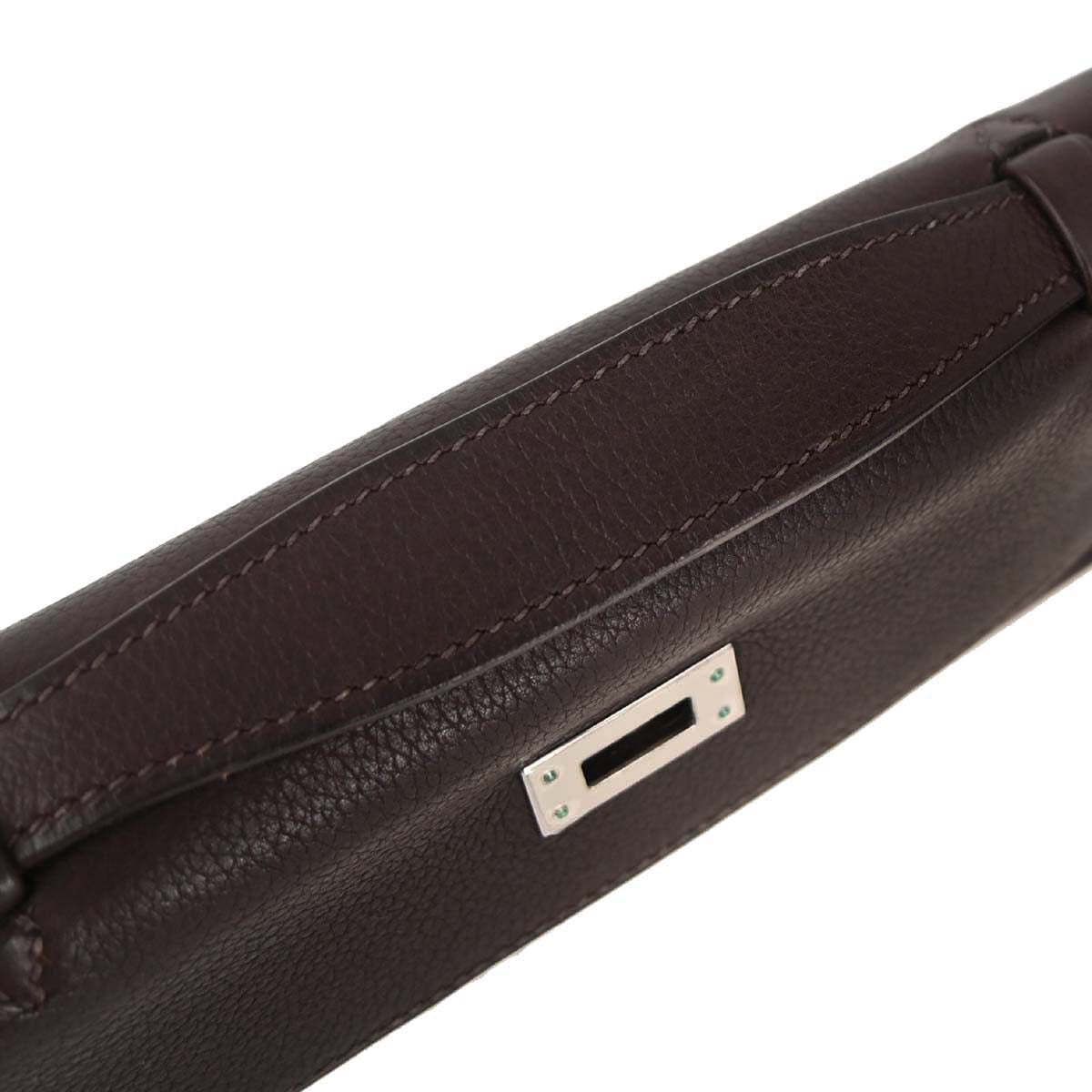 Hermes Havane Evergrain Kelly Pochette Handbag