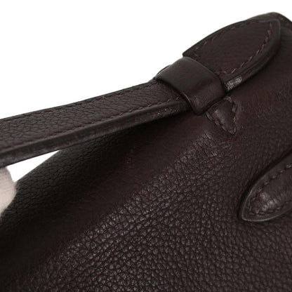 Hermes Havane Evergrain Kelly Pochette Handbag