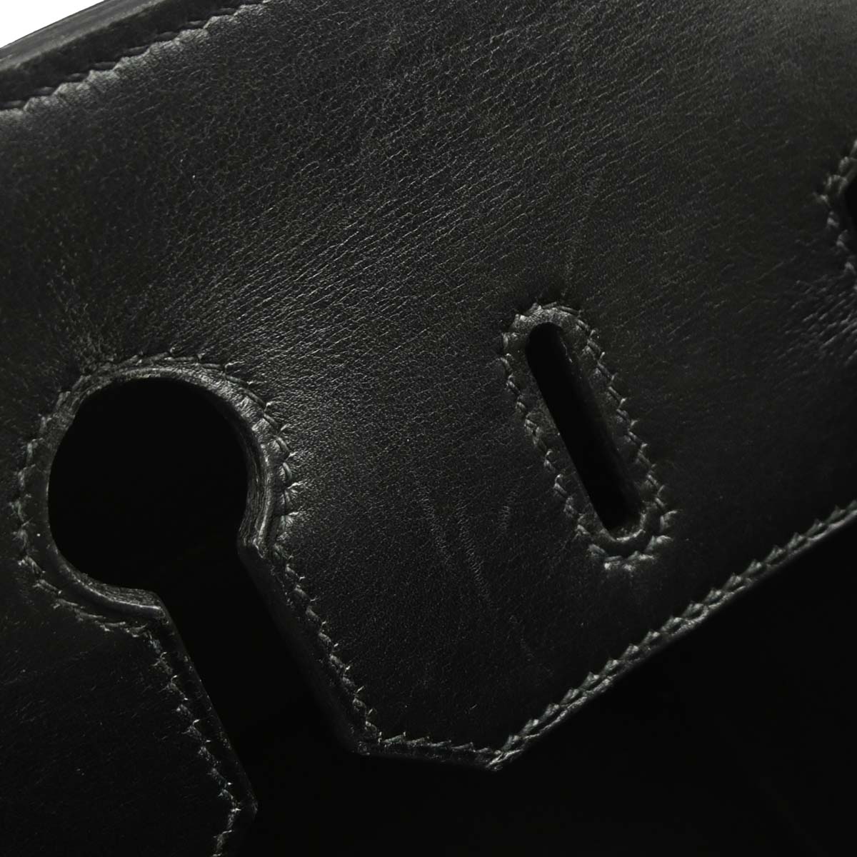 Hermes Black Box Calf Birkin 35 Handbag