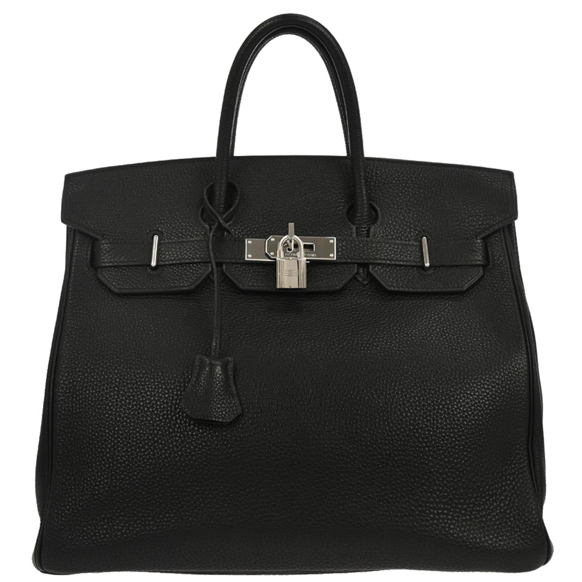 Hermes Black Togo Haut a Courroies 32 Handbag