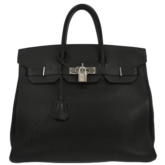 Hermes Black Togo Haut a Courroies 32 Handbag