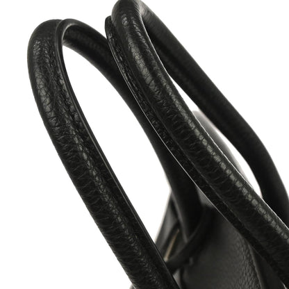 Hermes Black Togo Haut a Courroies 32 Handbag