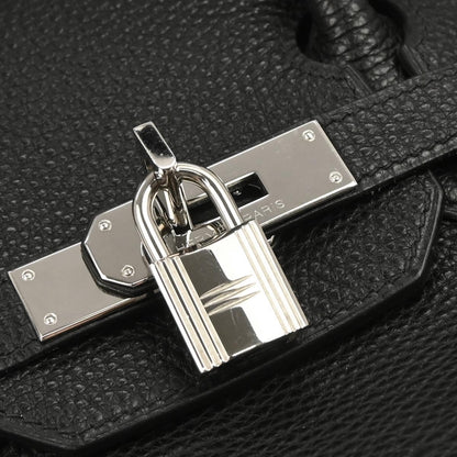 Hermes Black Togo Haut a Courroies 32 Handbag