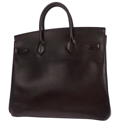 Hermes Chocolat Box Calf Haut a Courroies 32 Handbag