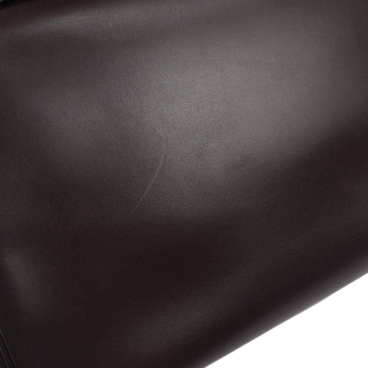 Hermes Chocolat Box Calf Haut a Courroies 32 Handbag