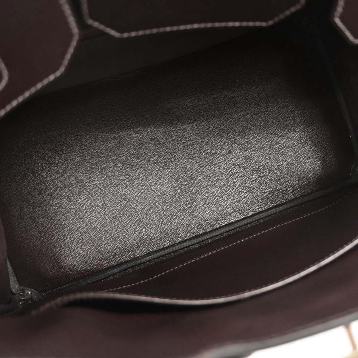 Hermes Chocolat Box Calf Haut a Courroies 32 Handbag