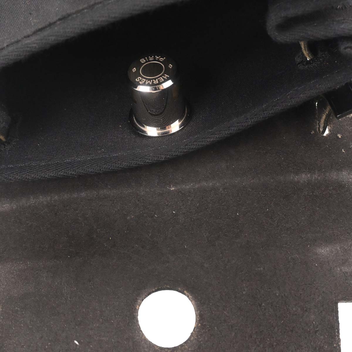 Hermes Black Natural Toile Officier GM Herbag TPM 2 in 1 Shoulder Bag