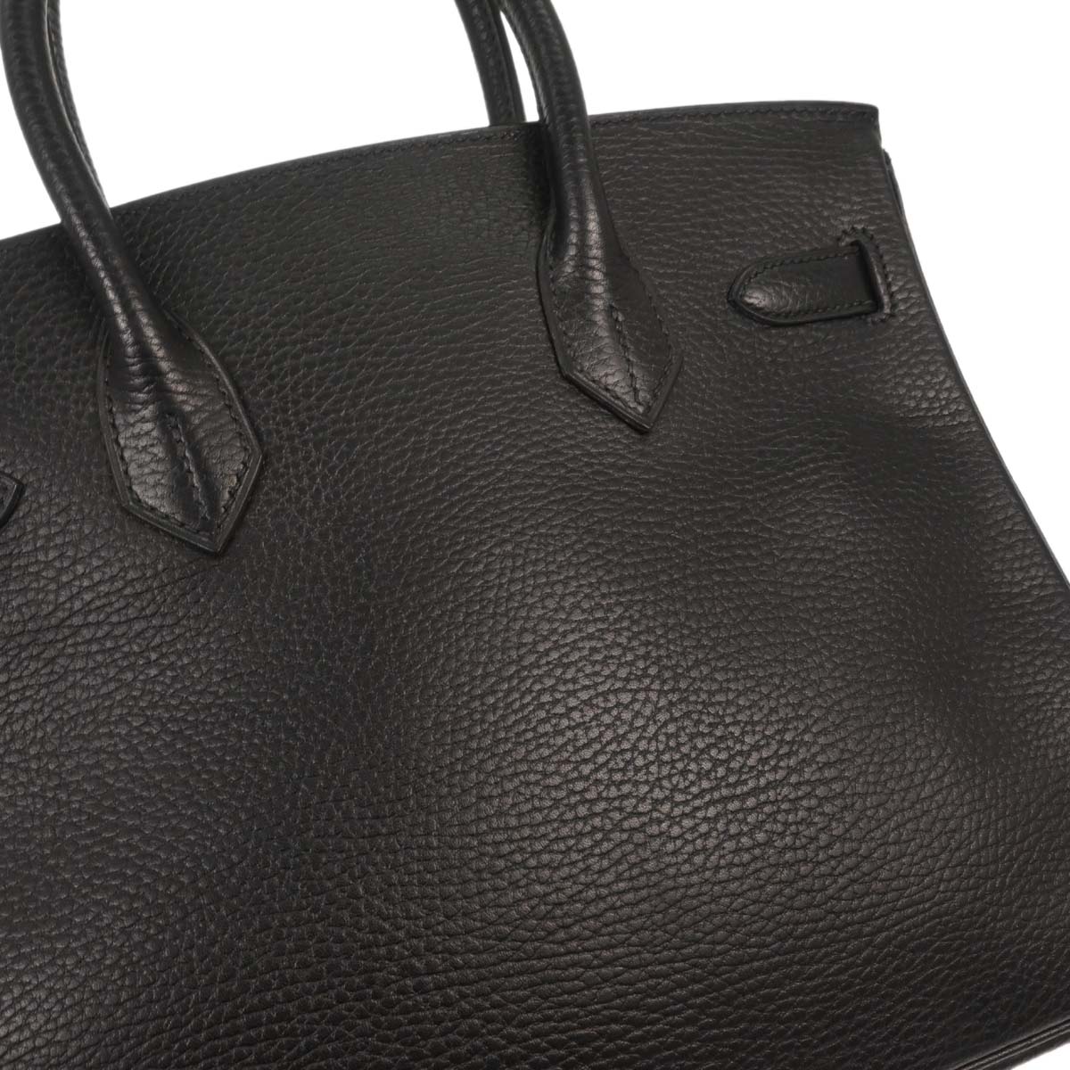 Hermes Black Ardennes Birkin 30 Handbag