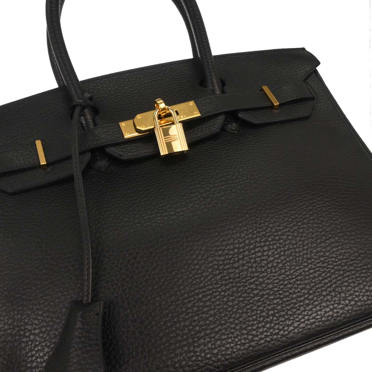 Hermes Black Ardennes Birkin 30 Handbag