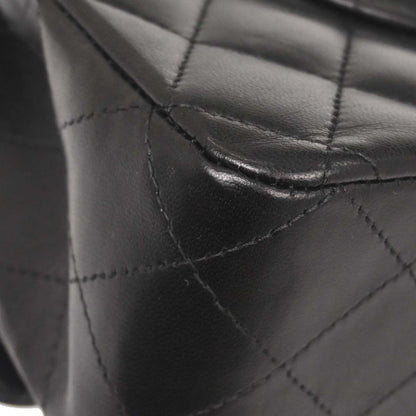 Chanel Black Lambskin Medium Classic Double Flap Shoulder Bag