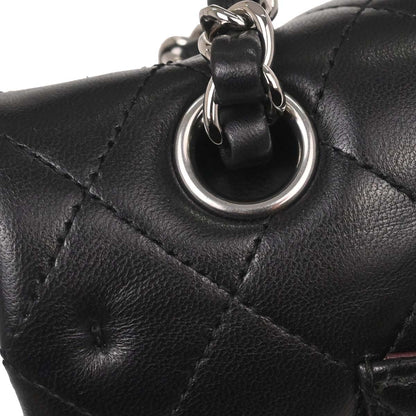 Chanel Black Lambskin Medium Classic Double Flap Shoulder Bag