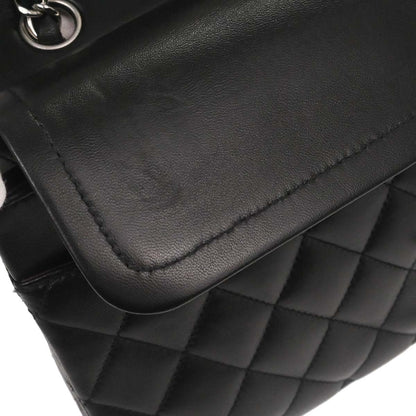 Chanel Black Lambskin Medium Classic Double Flap Shoulder Bag