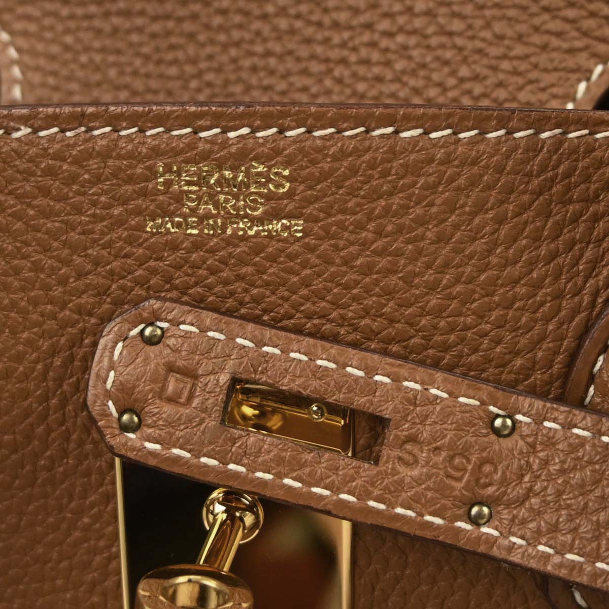 Hermes Gold Togo Birkin 30 Handbag