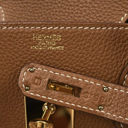 Hermes Gold Togo Birkin 30 Handbag