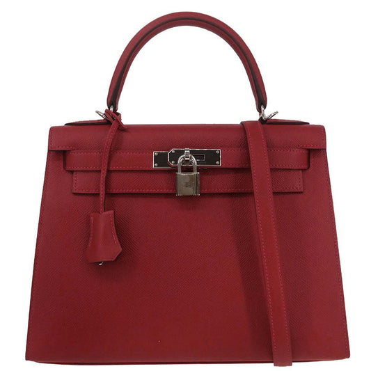 Hermes 2016 Rouge Casaque Epsom Kelly 28 Sellier 2way Shoulder Handbag