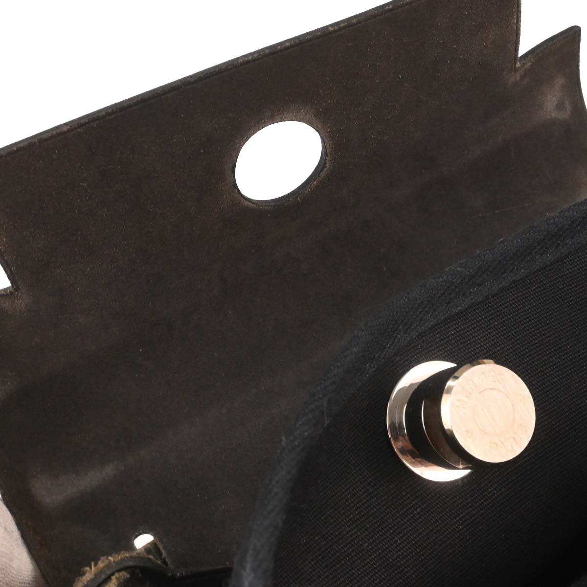 Hermes Black Natural Toile Officier GM Herbag TPM 2 in 1 Shoulder Bag