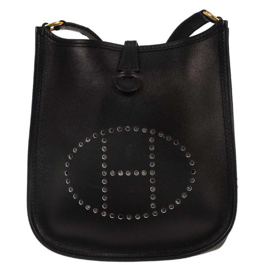 Hermes Black Box Calf Evelyne TPM Shoulder Bag