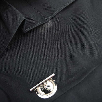 Chanel 2010-2011 Black Caviar Skin Front Zip Chain Handbag