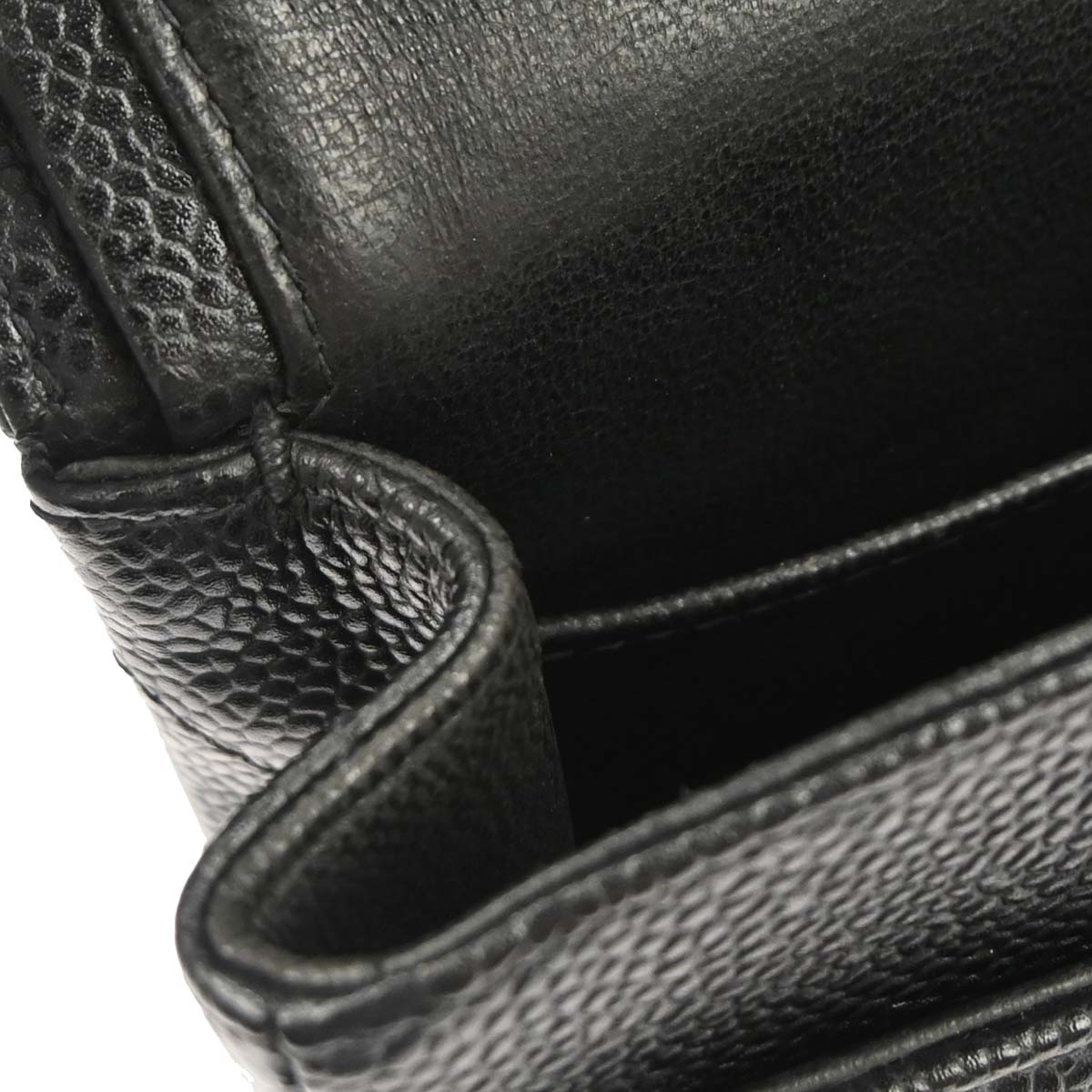 Chanel 2000-2002 Black Caviar Skin Small Classic Double Flap Shoulder Bag