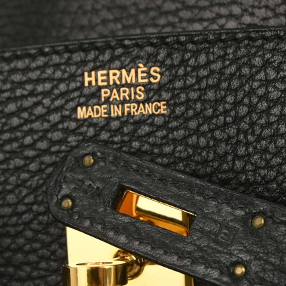 Hermes Black Ardennes Birkin 35 Handbag