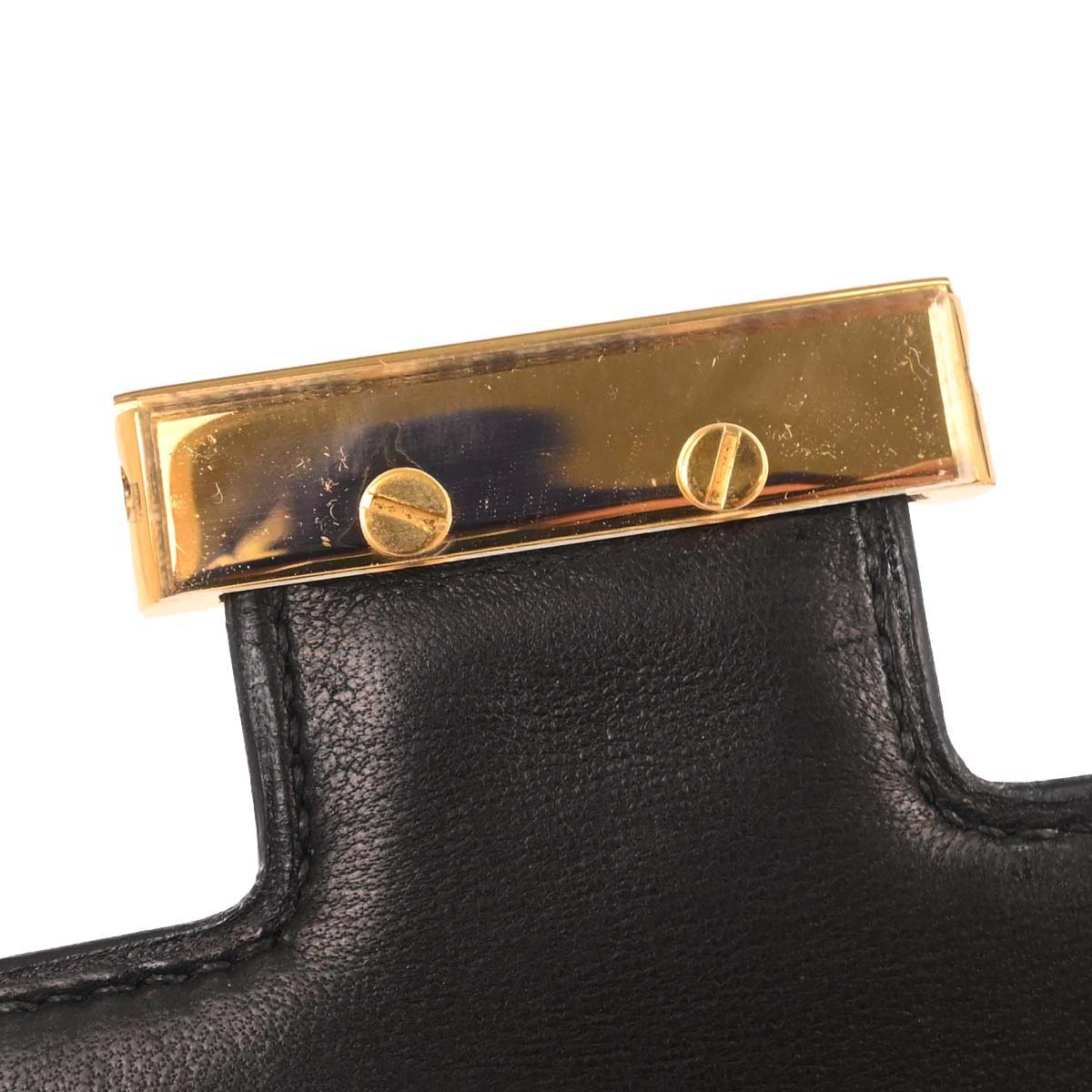 Hermes Black Box Calf Constance 23 Shoulder Bag