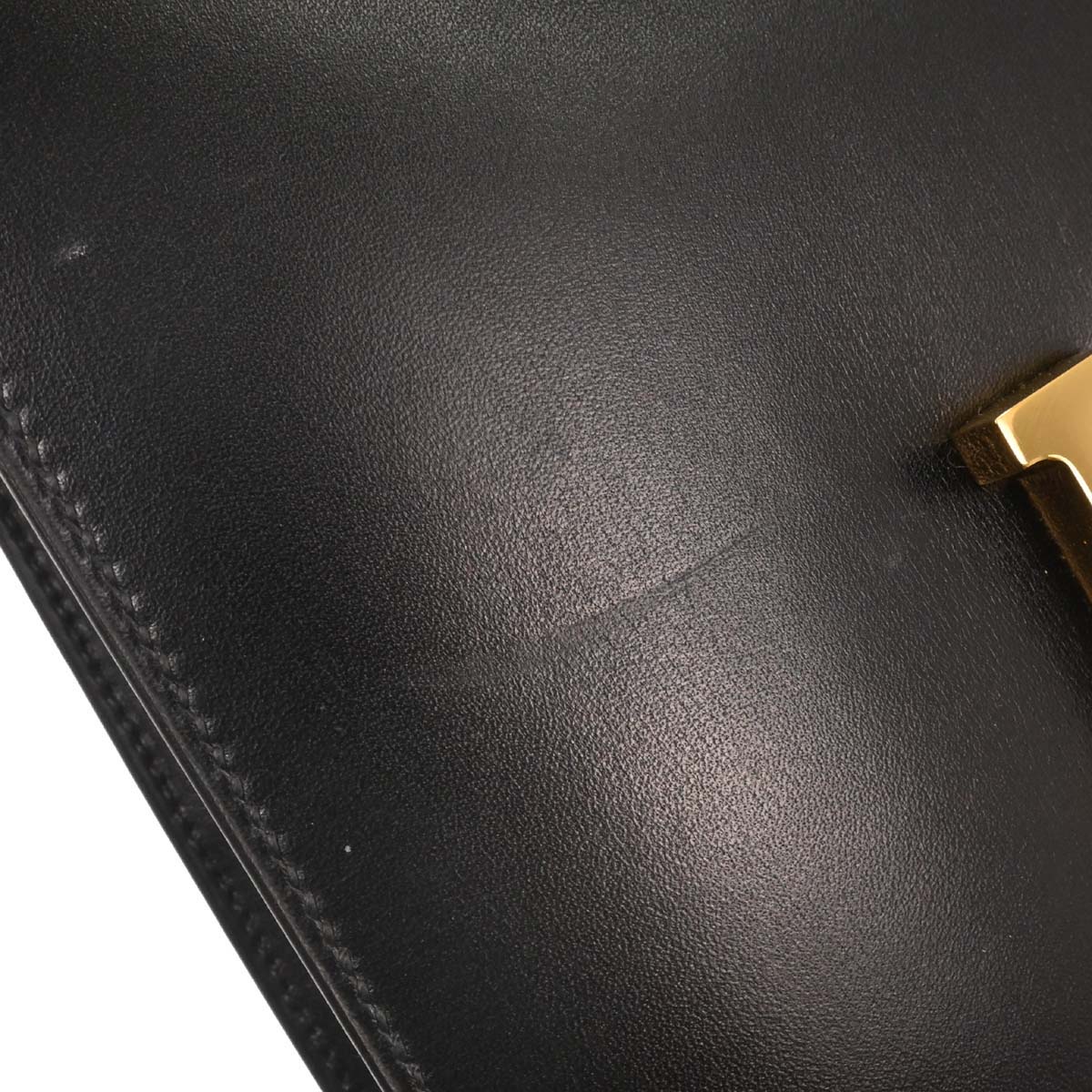 Hermes Black Box Calf Constance 23 Shoulder Bag